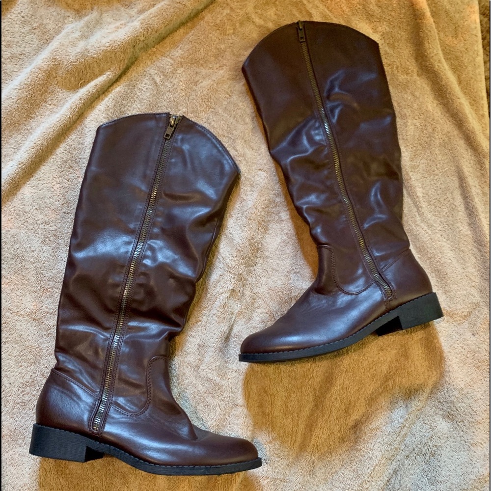Tall brown boots